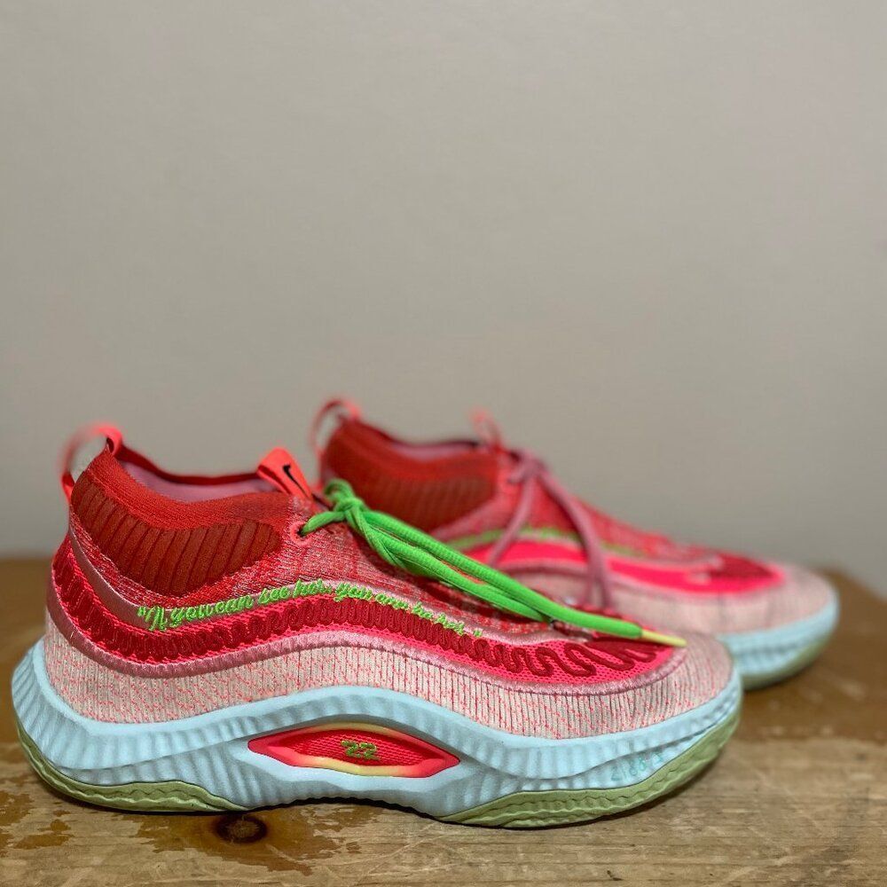 Nike Women's Pink Red Green Athletic Sneakers